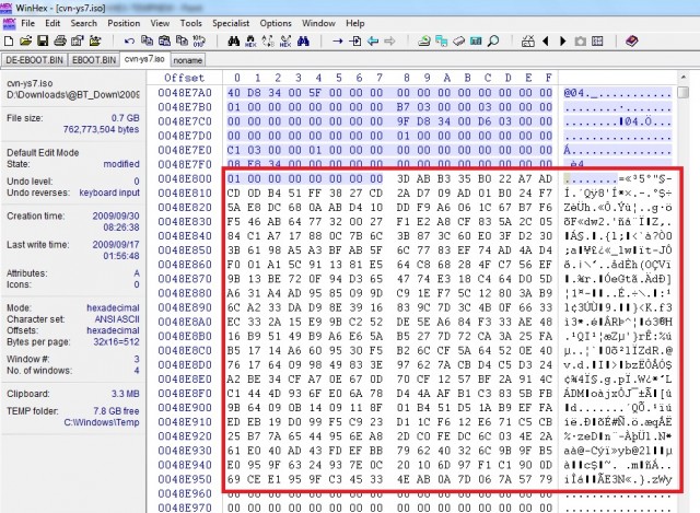 WINHEX-ISO ERROR